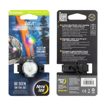 Nite Ize GoLit Rechargeable Visibility Safety Light Disc-O Tech