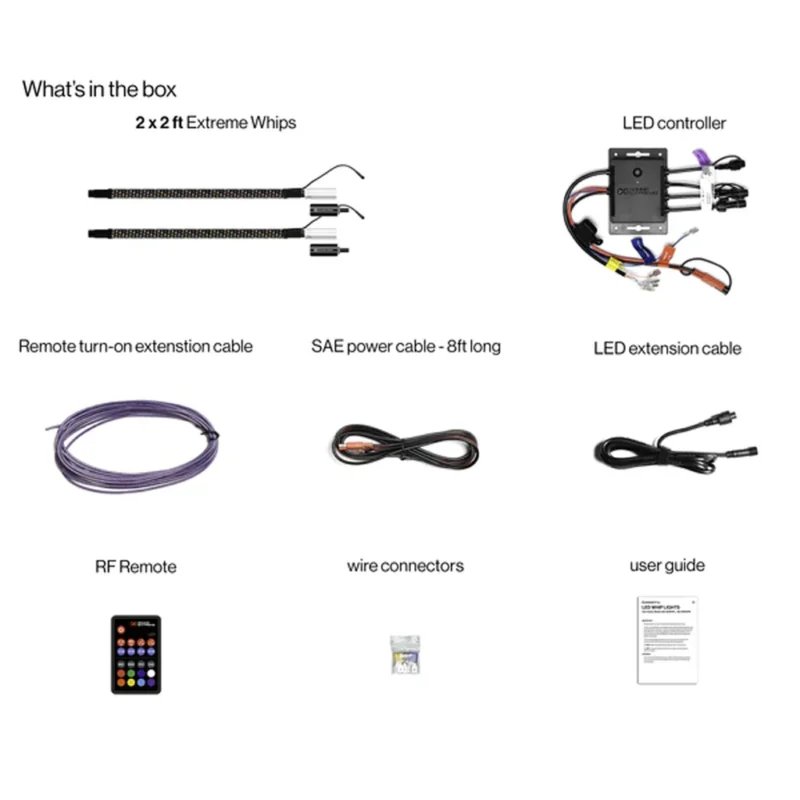 EcoXgear Extreme 2x2ft Led Whip W/ Controller