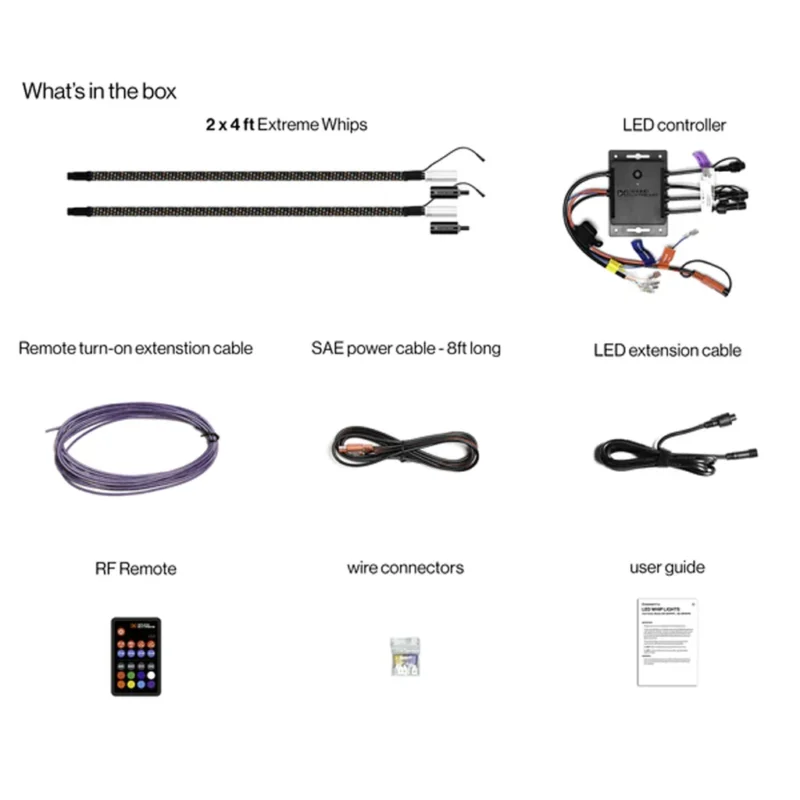 EcoXgear Extreme 2 x 4ft Led Whip W/ Controller