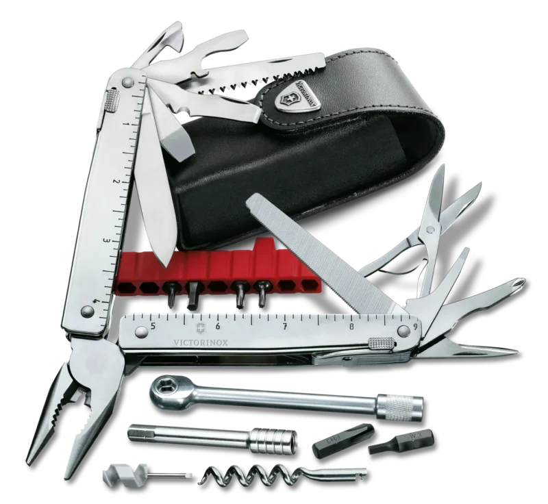 Victorinox Swiss Tool Spirit X Plus Ratchet with Leather Pouch